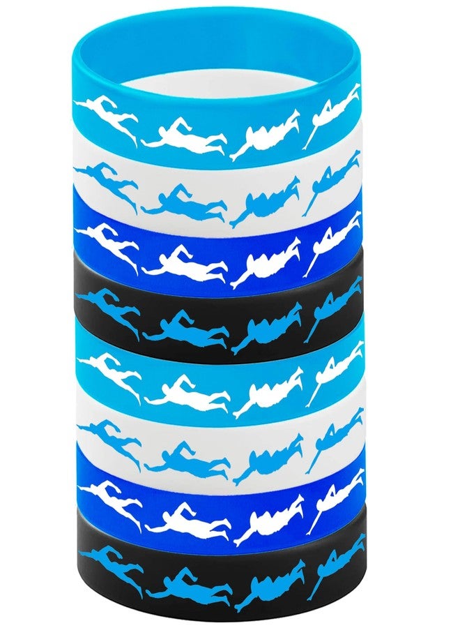 PIBIPAID 48PCS Swimming Rubber Bracelet Party Favors -Swimming Silicone Wristband Party Supplies Decorations Swimming Action Sport Themed Birthday Baby Shower Party - Image 4